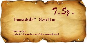 Tamaskó Szelim névjegykártya